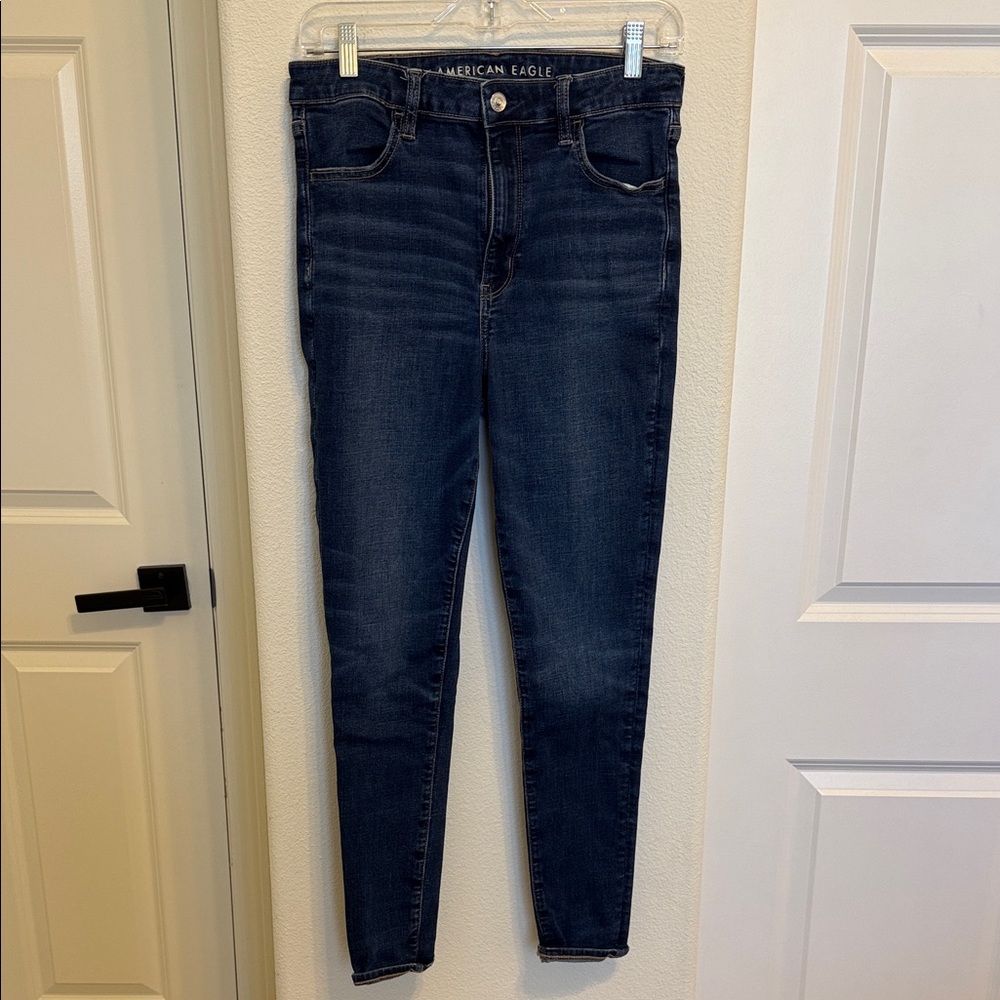 American Eagle Outfitters Women's Deep Blue Skinny Jeans